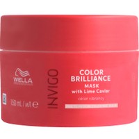 Wella Professionals Invigo Color Brilliance Mask with Lime Caviar Fine to Medium Coloured Hair 150ml - Μάσκα για Βελτίωση της Ζωντάνιας του Χρώματος σε Βαμμένα Λεπτά έως Κανονικά Μαλλιά