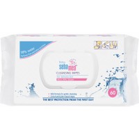 Sebamed 99% Water Baby Cleansing Wipes 60 Τεμάχια - Μωρομάντηλα με 99% Νερό για Εύκολο, Απαλό Καθαρισμό & Προστασία της Ευαίσθητης Βρεφικής & Παιδικής Επιδερμίδας