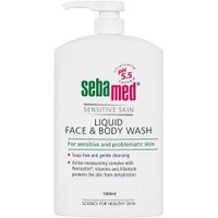 Sebamed Liquid Face & Body Wash - 1000ml - Ήπιο καθαριστικό Προσώπου Σώματος για Ευαίσθητη & Προβληματική Επιδερμίδα με Αντλία