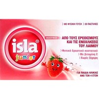 FarmaSyn Isla Junior 20 Lozenges - Καταπραϋντικές Παστίλες για Παιδιά Άνω των 4 Ετών με Εκχύλισμα από Βρύα Ισλανδίας & Φραγκοστάφυλου με Βιταμίνη C & Ψευδάργυρο για Ανακούφιση από τη Βραχνάδα & τον Ερεθισμένο Λαιμό με Γεύση Φράουλα