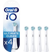 Oral-B iO Ultimate Clean Brush Heads White 4 Τεμάχια - Ανταλλακτικές Κεφαλές Βουρτσίσματος για Επαγγελματικό Καθαρισμό Ανάμεσα στα Δόντια