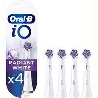 Oral-B iO Radiant White Brush Heads 4 Τεμάχια - Κεφαλές Βουρτσίσματος Κατά των Επιφανειακών Λεκέδων, για πιο Λευκά Δόντια με Άμεσα Αποτελέσματα