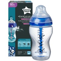 Tommee Tippee Advanced Anti-Colic Baby Bottle 3m+ Μπλε Κωδ 42257785, 340ml - Μπιμπερό Πολυπροπυλενίου Μέτριας Ροής με Αισθητήρα Θερμότητας & Θηλή Σιλικόνης, Κατά των Κολικών