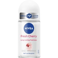 Nivea Fresh Cherry 72H Anti Perspirant Deo Roll-On 50ml - Γυναικείο Αποσμητικό για 72ωρη Αποσμητική Προστασία με Άρωμα Κεράσι