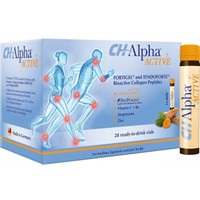 VivaPharm CH Alpha Active 28 Vials - Συμπλήρωμα Διατροφής Κολλαγόνου, Βιταμινών Μετάλλων & Εκχυλίσματος Βοτάνων σε Πόσιμο Υγρό για την Καλή Υγεία των Τενόντων, Συνδέσμων, Πρόληψη Βλαβών & Γρήγορη Ανάρρωση με Γεύση Ροδάκινο