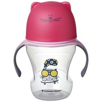 Tommee Tippee Soft Sippee Trainer Cup 6m+ Ροζ Κωδ 44718311, 230ml - Εκπαιδευτικό Κύπελλο με Στόμιο & Λαβές