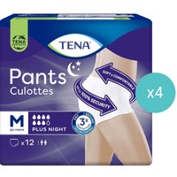Σετ Tena Pants Plus Night Unisex 48 Τεμάχια - Medium 80-110cm - Απορροφητικά Εσώρουχα για Βαριά Μορφή Ακράτειας