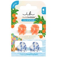Invisibobble Clipstar Mediterranean Minis 4 Τεμάχια - Κλιπ για Λεπτά & Κανονικά Μαλλιά