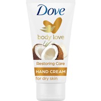 Dove Body Love Restoring Care Hand Cream with Coconut & Almont Milk 75ml - Ενυδατική Κρέμα Χεριών με Λάδι Καρύδας & Γάλα Αμυγδάλου