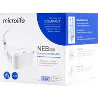Microlife ΝΕΒ 200 Compressor Nebuliser 1 Τεμάχιο - Νεφελοποιητής για Θεραπεία με Εισπνοές για Άσθμα, Χρόνια Βρογχίτιδα & Άλλες Ασθένειες του Αναπνευστικού