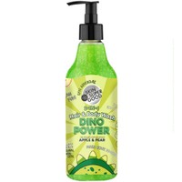 Organic Shop Dino Power Apple & Pear 2-In-1 Hair & Body Wash 500ml - Ενυδατικό Αφρόλουτρο & Σαμπουάν 2 σε 1 για Μαλλιά & Σώμα με Αντλία