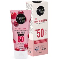 Organic Shop Sunscreen for Oily Skin Spf50, 50ml - Αντηλιακή Προσώπου Υψηλής Προστασίας για Λιπαρές Επιδερμίδες