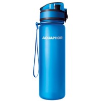 Aquaphor City Filter Bottle 500ml - Μπλε - Μπουκάλι με Φίλτρο Νερού, Λουράκι Ανάρτησης & Κούμπωμα Ασφαλείας