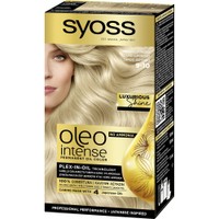 Syoss Oleo Intense Permanent Oil Hair Color Kit 1 Τεμάχιο - 9-10 Ξανθό Φωτεινό - Επαγγελματική Μόνιμη Βαφή Μαλλιών για Εξαιρετική Κάλυψη & Έντονο Χρώμα που Διαρκεί, Χωρίς Αμμωνία