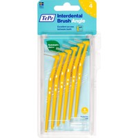 TePe Angle Interdental Brush Angle 6 Τεμάχια - Size 4 (0.7 mm) - Μεσοδόντια Βουρτσάκια Καθαρισμού με Μακριά Λαβή & Κεκλιμένη Κεφαλή