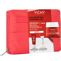 Vichy Promo Liftactiv B3 Anti-Dark Spots Day Cream Spf50, 50ml & Δώρο B3 Face Serum 5ml & Capital Soleil UV- Age Daily Spf50+, 3ml & Νεσεσέρ 1 Τεμάχιο - Αντιγηραντική Κρέμα Ημέρας Προσώπου Υψηλής Αντηλιακής Προστασίας, Κατά των Κηλίδων & Αντιγηραντικός Ορός Προσώπου Κατά των Κηλίδων & Λεπτόρρευστο Αντηλιακό Γαλάκτωμα Πολύ Υψηλής Προστασίας