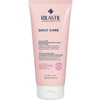 Rilastil Daily Care Milk Oil Cleanser & Makeup Remover for Sensitive - Dry - Very Dry Skin 200ml - Γαλάκτωμα Καθαρισμού & Ντεμακιγιάζ Προσώπου - Ματιών με Θρεπτική, Μαλακτική & Καταπραϋντική Δράση