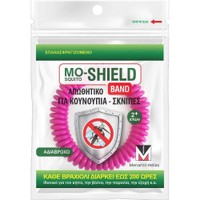 Menarini Mo-Shield Repellent Band 1 Τεμάχιο - Φούξια - Αδιάβροχο Απωθητικό Βραχιόλι Κατάλληλο για Κουνούπια & Σκνίπες