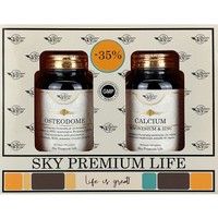 Sky Premium Life Promo Osteodome 60tabs & Calcium, Magnesium & Zinc 60tabs - Συμπλήρωμα Διατροφής Βιταμινών, Μετάλλων & Εκχυλίσματος Βοτάνων για τη Φυσιολογική Λειτουργία Οστών - Χόνδρων - Αρθρώσεων & Συμπλήρωμα Διατροφής με Ασβέστιο, Μαγνήσιο & Ψευδάργυρο για τη Φυσιολογική Λειτουργία Οστών - Δοντιών