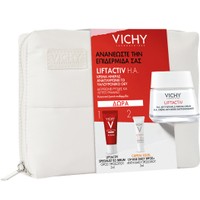 Vichy Promo Liftactiv Η.Α. Anti-Wrinkle Firming Cream 50ml & Δώρο B3 Face Serum 5ml & Capital Soleil UV- Age Daily Spf50+, 3ml & Νεσεσέρ 1 Τεμάχιο - Αντιρυτιδική - Συσφικτική Κρέμα Προσώπου Ημέρας για Κανονική - Μικτή Επιδερμίδα & Αντιγηραντικός Ορός Προσώπου Κατά των Κηλίδων & Λεπτόρρευστο Αντηλιακό Γαλάκτωμα Πολύ Υψηλής Προστασίας