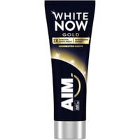 Aim White Now Gold Toothpaste 75ml - Φθοριούχος Λευκαντική Οδοντόκρεμα για 3 Φορές Λευκότερα Δόντια & Εκθαμβωτική Λάμψη