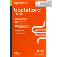 Olonea Bacteflora Plus 60caps - Συμπλήρωμα Διατροφής Βραδείας Αποδέσμευσης με Προβιοτικά, Μεταβιοτικά & Ξυλο-ολιγοσακχαρίτες για την Ισορροπία του Εντερικού Μικροβιώματος, την Αντιμετώπιση της Διάρροιας & την Καλή Λειτουργία του Γαστρεντερικού Συστήματος