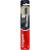 Colgate Slim Soft Advanced Gold Charcoal Toothbrush 1 Τεμάχιο - Γκρι - Οδοντόβουρτσα με Μαλακές Ίνες & Εργονομική Λαβή