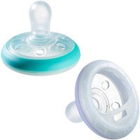 Tommee Tippee Breast-like Orthodontic Soother 6-18m Βεραμάν / Μωβ 2 Τεμάχια, Κωδ 43348515 - Πιπίλα Σιλικόνης που Φωσφορίζει στο Σκοτάδι & Προσομοιώνει το Σχήμα της Μητρικής Θηλής