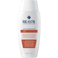 Rilastil Ultra 100-Protector Moisturizing Fluid Spf50+, 50ml - Λεπτόρρευστο Ενυδατικό, Αντηλιακό Γαλάκτωμα Προσώπου - Σώματος Πολύ Υψηλής Προστασίας, Κατάλληλο για Ευαίσθητες - Αντιδραστικές Επιδερμίδες