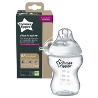 Tommee Tippee Closer to Nature Baby Bottle 0m+ Κωδ 42250089, 260ml - Μπιμπερό Πολυπροπυλενίου Αργής Ροής με Θηλή Σιλικόνης Κατά των Κολικών