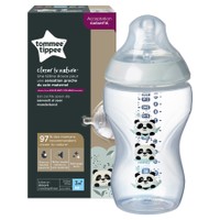Tommee Tippee Closer to Nature Baby Bottle 3m+ Κωδ 42269803, 340ml - Μπιμπερό Πολυπροπυλενίου Μέτριας Ροής με Θηλή Σιλικόνης Κατά των Κολικών, με Σχέδιο Pip the Panda
