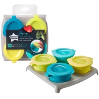 Tommee Tippee Pop-ups Pots & Tray Set 4m+ Κωδ 44650050, 1 Τεμάχιο - Σκεύη Αποθήκευσης Τροφίμων με Βάση