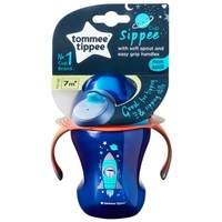 Tommee Tippee Soft Sippee Cup 7m+ Κωδ 447153 Μπλε 230ml - Εκπαιδευτικό Κύπελλο με Στόμιο & Λαβές