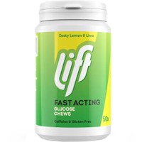 Lift Gluco Fast Acting Glucose 50 Chew.tabs - Zesty Lemon & Lime - Συμπλήρωμα Διατροφής Γλυκόζης Άμεσης Δράσης για την Αντιμετώπιση της Υπογλυκαιμίας με Γεύση Λεμόνι