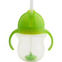 Munchkin Click Lock Tip & Sip Straw Cup 6m+, 207ml - Λαχανί - Ποτήρι με Ευέλικτο Καλαμάκι 