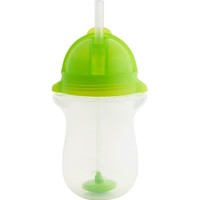 Munchkin Click Lock Tip & Sip Tall Straw Cup 12m+, 296ml - Πράσινο - Ποτήρι με Ευέλικτο Καλαμάκι