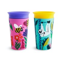 Munchkin Miracle 360° Cup Lemur / Bee Παιδικά Εκπαιδευτικά Ποτηράκια Λεμούριος / Μέλισσα, 266ml 2 Τεμάχια