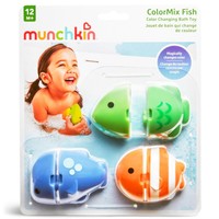 Munchkin ColourMix Fish Colour Changing Bath Toy 12m+, 3 Τεμάχια - Παιχνίδι Εκμάθσης με Πλωτά Ψαράκια για το Μπάνιο που Αλλάζουν Χρώμα στο Ζεστό Νερό