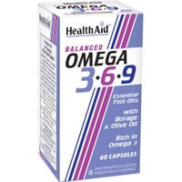 Health Aid Omega 3-6-9, 60caps - Συμπλήρωμα Διατροφής Συμπλέγματος Ωμέγα Λιπαρών Οξέων για την Ομαλή Λειτουργία του Ανοσοποιητικού Συστήματος & Όρασης Κατάλληλο για Ρύθμιση Χοληστερίνης