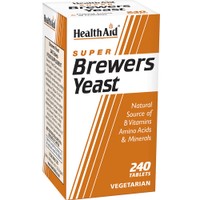 Health Aid Brewers Yeast 240tabs - Συμπλήρωμα Διατροφής με Φυσική Πηγή Βιταμινών Β & Αμινοξέων από Μαγιά Μπύρας για Υγιές Δέρμα & Μαλλιά