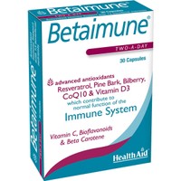 Health Aid Betaimune 30caps - Συμπλήρωμα Διατροφής Βιταμινών, Μετάλλων & Εκχυλίσματος Βοτάνων με Ισχυρή Αντιοξειδωτική Προστασία για την Υποστήριξη των Κυττάρων του Μηχανισμού του Ανοσοποιητικού Συστήματος