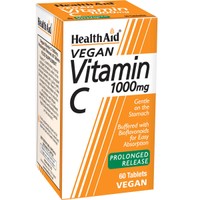 Health Aid Vitamin C 1000mg With Bioflavonoids 60tabs - Συμπλήρωμα Διατροφής Βιταμίνης C με Βιοφλαβονοειδή & Εκχυλίσματα Αγριοτριανταφυλλιάς & Ασερόλας Παρατεταμένης Αποδέσμευσης για Ενίσχυση του Ανοσοποιητικού