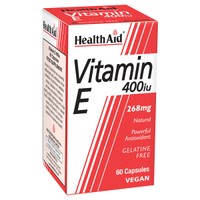 Health Aid Vitamin E 400iu 60caps - Συμπλήρωμα Διατροφής με Βιταμίνη Ε την Καλή Υγεία του Δέρματος & της Καρδιάς με Αντιοξειδωτικές Ιδιότητες