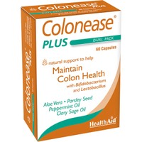 Health Aid Colonease Plus 60caps - Συμπλήρωμα Διατροφής Προβιοτικών, Πρεβιοτικών, Εκχυλίσματος Αλόης & Έλαιο Βοτάνων για Ισορροπία της Εντερικής Μικροχλωρίδας & Αντιμετώπιση Γαστροπεπτικών Διαταραχών