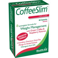 Health Aid Coffee Slim 60caps - Συμπλήρωμα Διατροφής Εκχυλίσματος Πράσινου Καφέ, Βοτάνων, Χρωμίου & Αμινοξέων για Απώλεια Βάρους & Ενίσχυση Μεταβολισμού Πριν ή Μετά από Δίαιτα