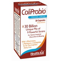 Health Aid ColiProbio 30 Billion Unique Mix of 9 Powerfull Strains 30caps - Συμπλήρωμα Διατροφής με 30 δις Από 9 Ειδικά Επιλεγμένα Προβιοτικά Στελέχη για την Αναπλήρωση της Εντερικής Χλωρίδας