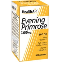 Health Aid Evening Primrose 1300mg 30caps - Συμπλήρωμα Διατροφής με Έλαιο Νυχτολούλουδου για την Αντιμετώπιση των Προεμμηνορυσιακών Συμπτωμάτων με Ισχυρές Αντιοξειδωτικές Ιδιότητες