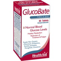 Health Aid GlucoBate 60tabs - Συμπλήρωμα Διατροφής με Βιταμίνες, Μέταλλα, Κανέλα & Φυτικά Εκχυλίσματα για Υγιή Επίπεδα Σακχάρου στο Αίμα