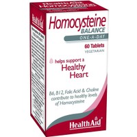 Health Aid Homocysteine Balance 60tabs - Συμπλήρωμα Διατροφής Βιταμινών του Συμπλέγματος Β, Ψευδάργυρου & TMG για τη Μείωση των Επιπέδων Ομοκυστεΐνης & την Καλή Υγεία της Καρδιάς