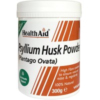 Health Aid Psyllium Husk Fibre Powder 300g - Συμπλήρωμα Διατροφής Σκόνης Φυτικών Ινών Φλοιού Ψυλλίου για τον Καθαρισμό του Εντέρου Κατά της Δυσκοιλιότητας